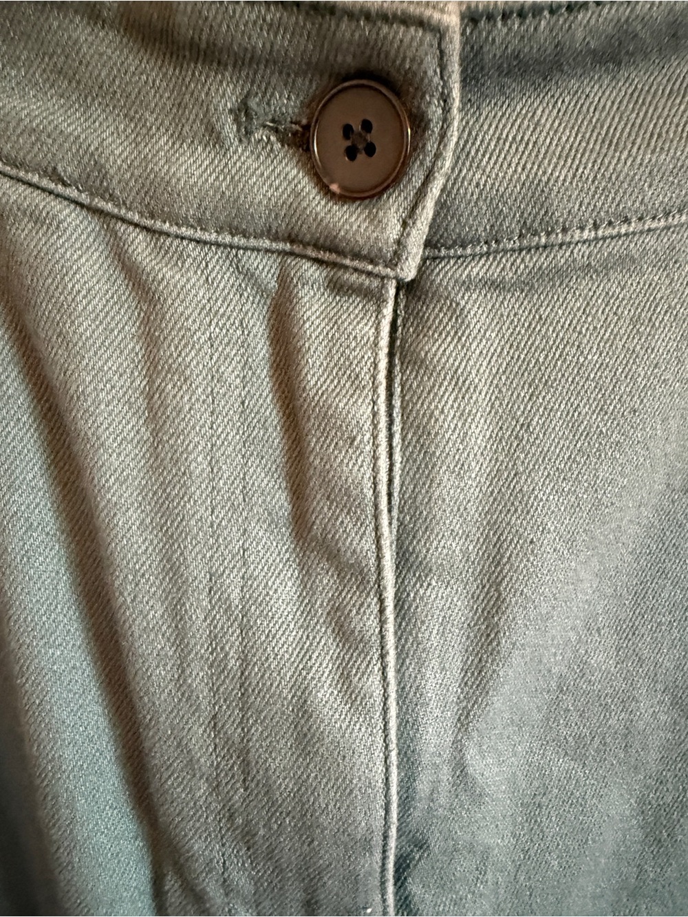 Frank And Oak Green Straight Leg Pants Size 12 Casual Workwear High Rise - Picture 5 of 5